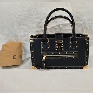 Louis Vuitton Noir Suhali Le Fabuleux Black Tote Bag Trunk Speedy Neverfull Gold